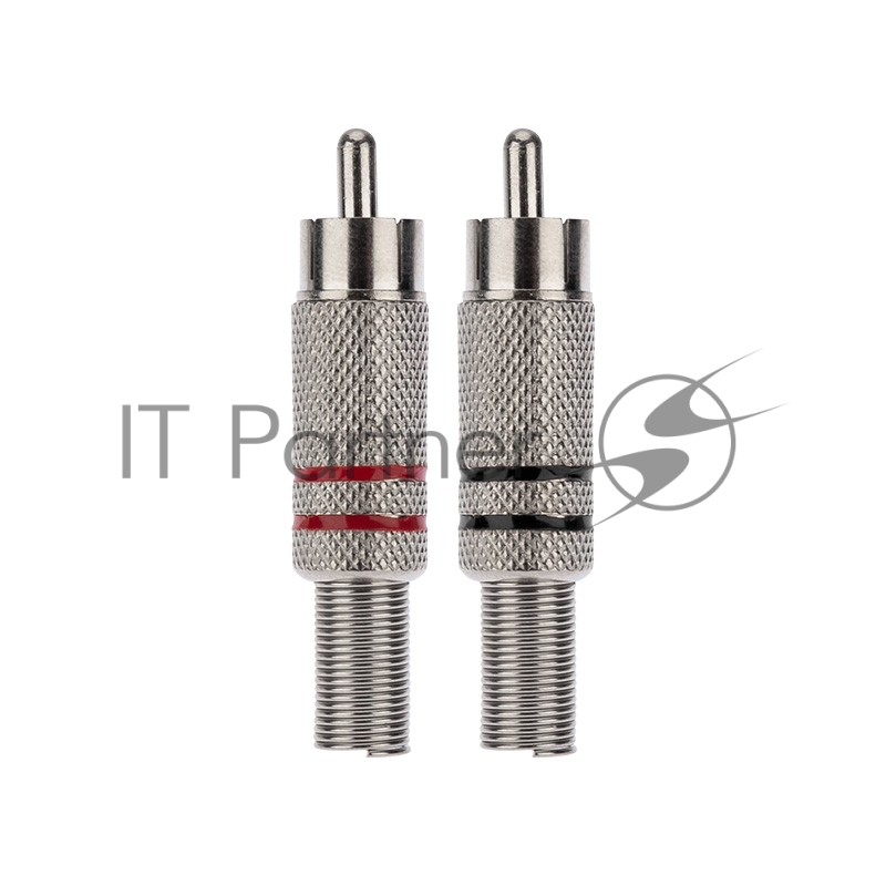 Разъем штекер RCA металл пайка ZN черный/красный PROCONNECT