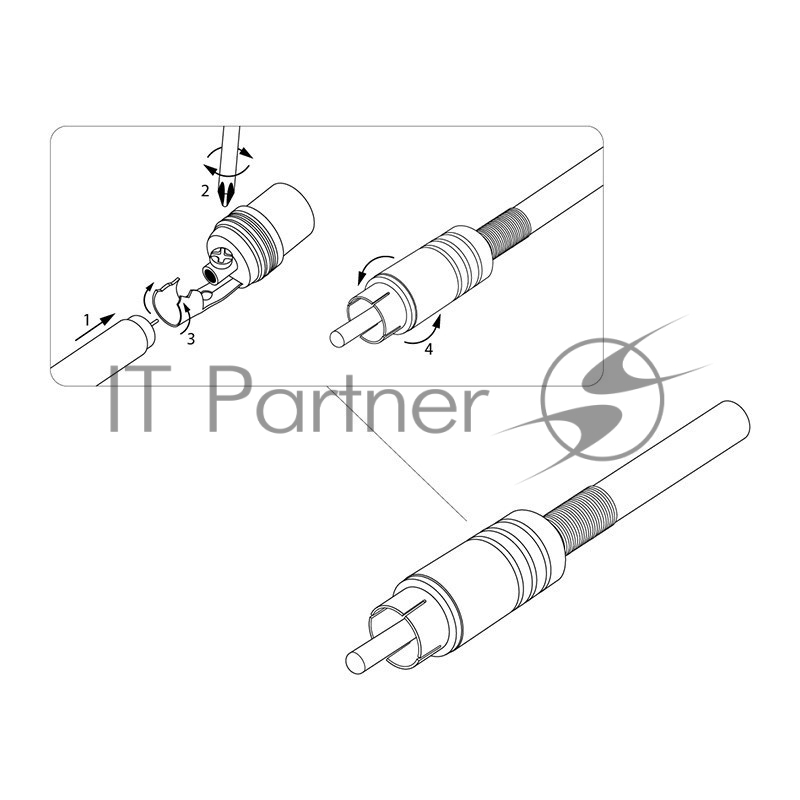 Разъём аудио, RCA под винт, металл Silver, (2шт.) REXANT