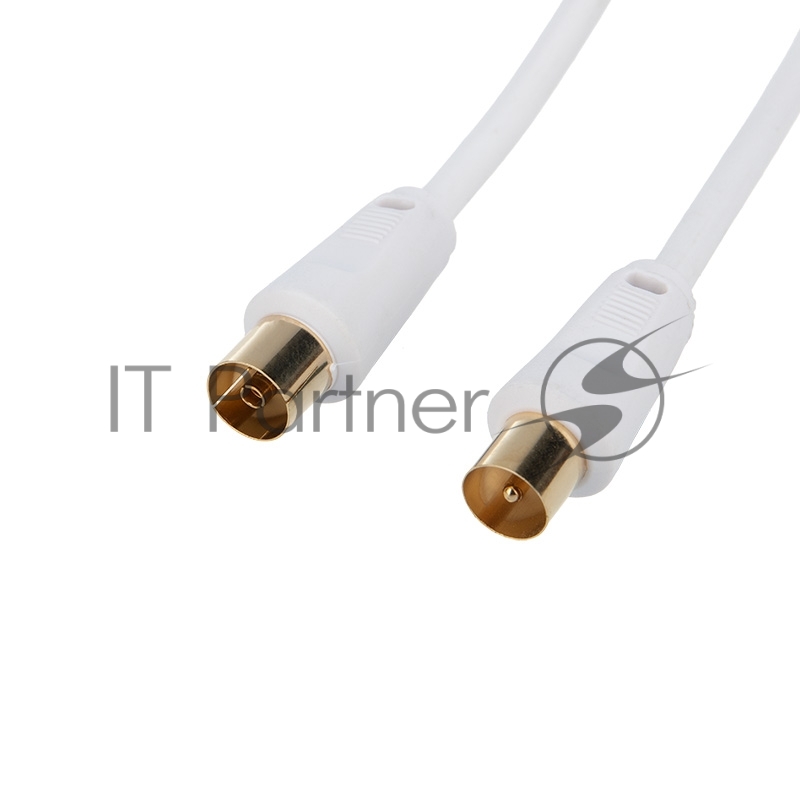 Шнур ТВ гнездо - ТВ штекер, длина 5 метров, белый REXANT