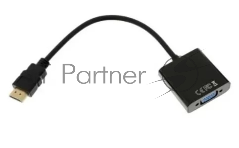 Адаптер HDMI (M)-VGA (F) 00-00027496 BLACK GOPOWER