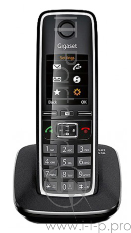 Трубка доп. Dect Gigaset C530H черный для C530