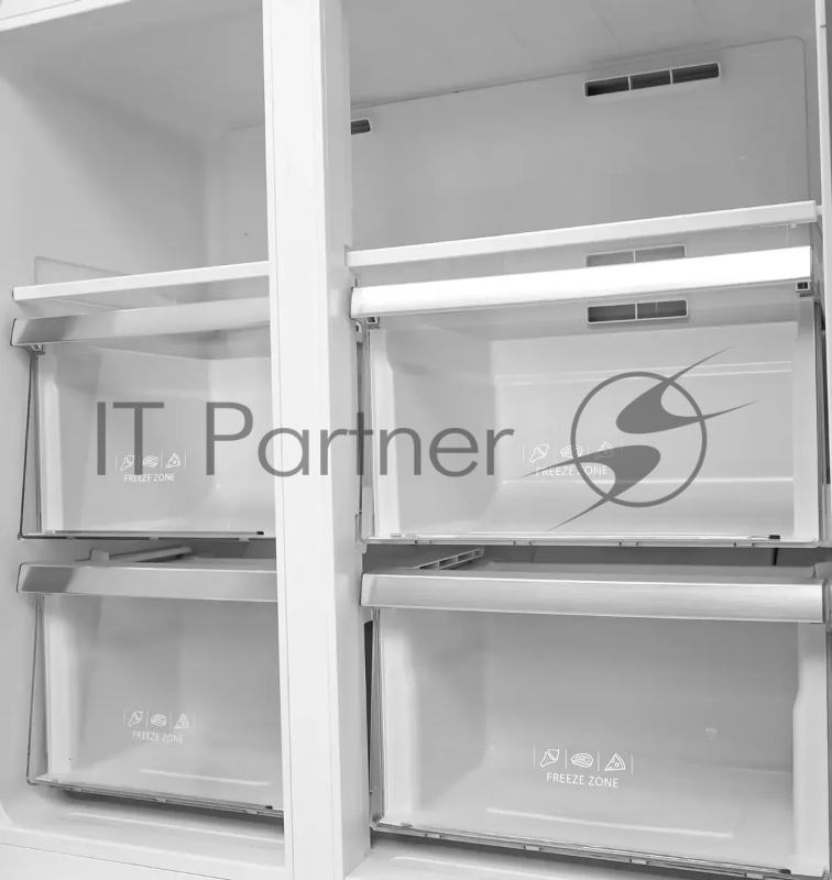 Холодильник Side-by-Side LEX LCD450MgID серый трехкамерный 288/129л морозилка снизу