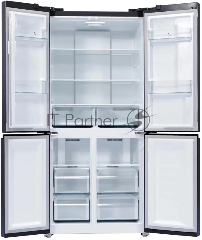 Холодильник Side-by-Side LEX LCD450MgID серый трехкамерный 288/129л морозилка снизу