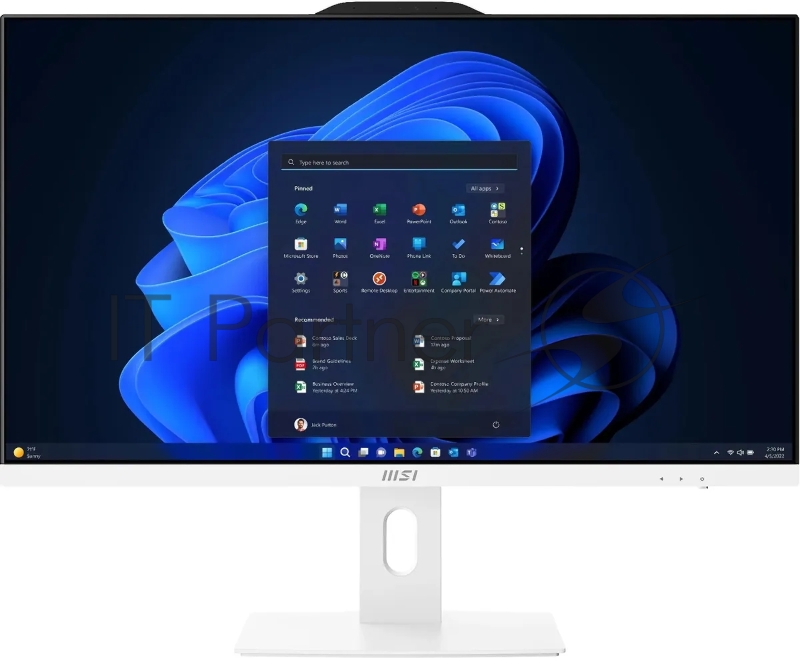 Моноблок MSI Pro AP272P 14M-612RU 27 Full HD i7 14700 (2.1) 16Gb SSD1Tb UHDG 770 Windows 11 Professional GbitEth WiFi BT 120W клавиатура мышь Cam белый 1920x1080