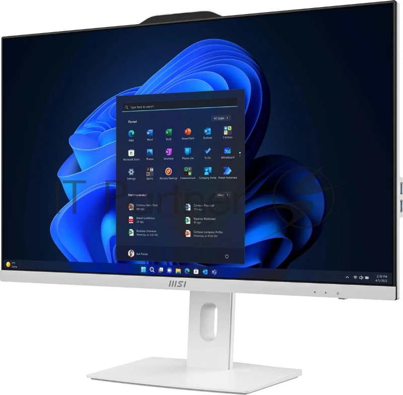 Моноблок MSI Pro AP272P 14M-612RU 27 Full HD i7 14700 (2.1) 16Gb SSD1Tb UHDG 770 Windows 11 Professional GbitEth WiFi BT 120W клавиатура мышь Cam белый 1920x1080