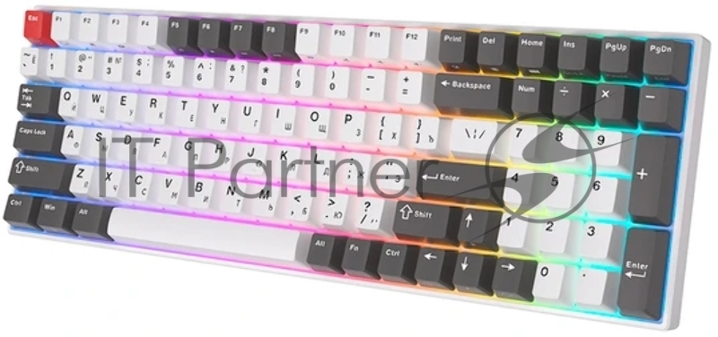 Клавиатура Royal Kludge RK100 Brown switch/Grey/Red/White