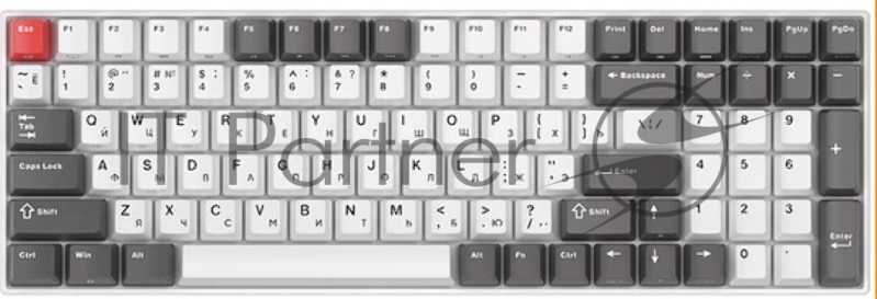 Клавиатура Royal Kludge RK100 Brown switch/Grey/Red/White