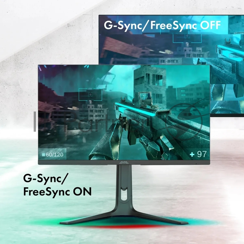 Монитор GMNG 27 Gaming GM-27F14 черный IPS LED 2ms 16:9 HDMI M/M матовая HAS Piv 400cd 178гр/178гр 2560x1440 240Hz G-Sync FreeSync DP Quad 2K (1440p) 6.55кг