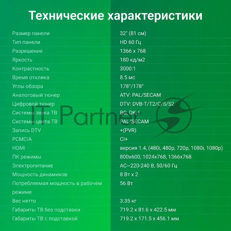 Телевизор LED Digma 32 DM-LED32SBB32 Яндекс.ТВ Frameless черный HD 60Hz DVB-T DVB-T2 DVB-C DVB-S DVB-S2 USB WiFi Smart TV (RUS)