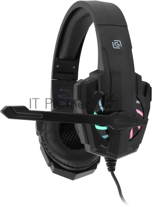 Наушники с микрофоном Оклик HS-L355G черный 1.8м мониторные оголовье (1939807)