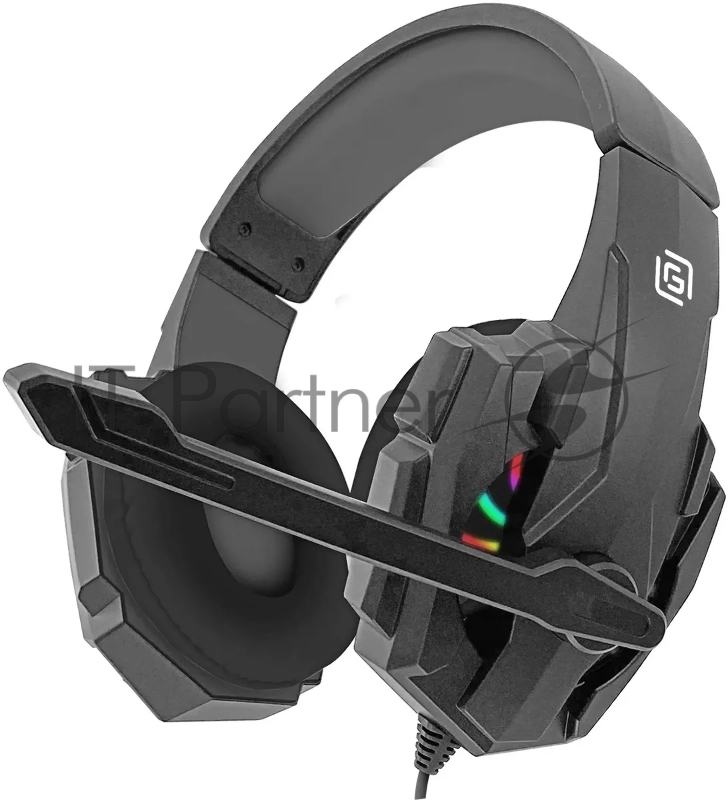 Наушники с микрофоном Оклик HS-L355G черный 1.8м мониторные оголовье (1939807)