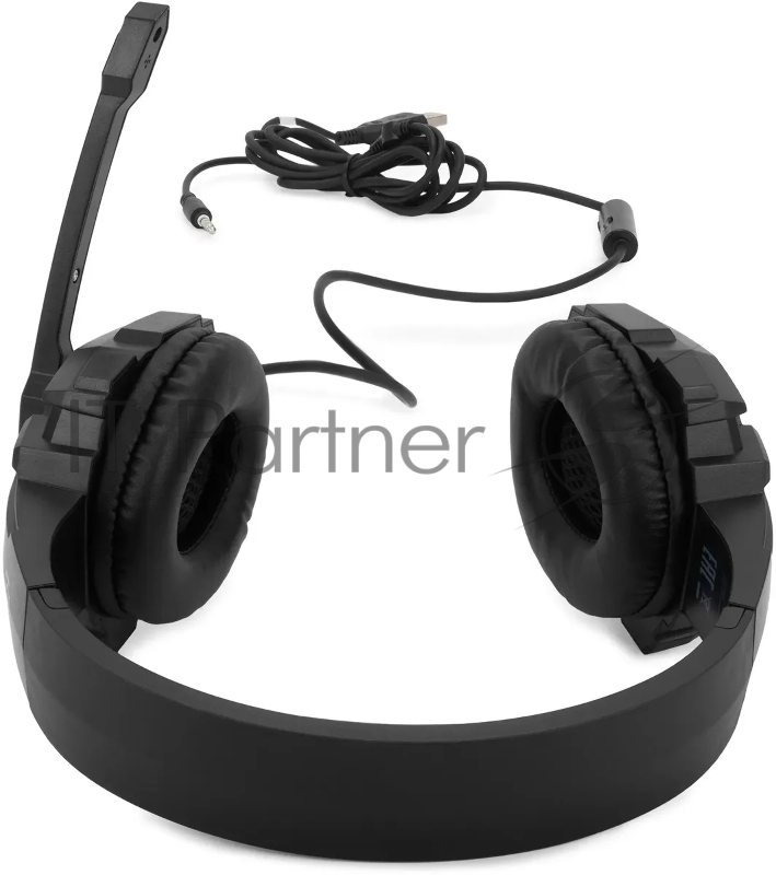 Наушники с микрофоном Оклик HS-L355G черный 1.8м мониторные оголовье (1939807)