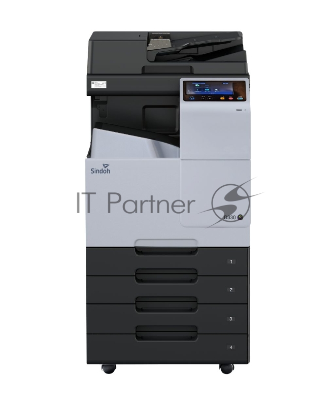 МФУ Sindoh D332e ЦВЕТ,А3, 28 стр/мин, RADF,SSD (250 GB),англ.интерфейс/Процессор4 ядра(комплект тонеровCMYK не входит)