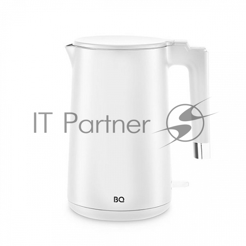 Чайник BQ KT1720P White. Мощность:2200Вт/ Объем:1,5л/ Двухслойный корпус/ Внутренняя колба из нержавеющей стали препятствует соприкосновению пластика с кипящей водой / Внешняя поверхность выполнено из высококачественного пластика - корпус не нагревае