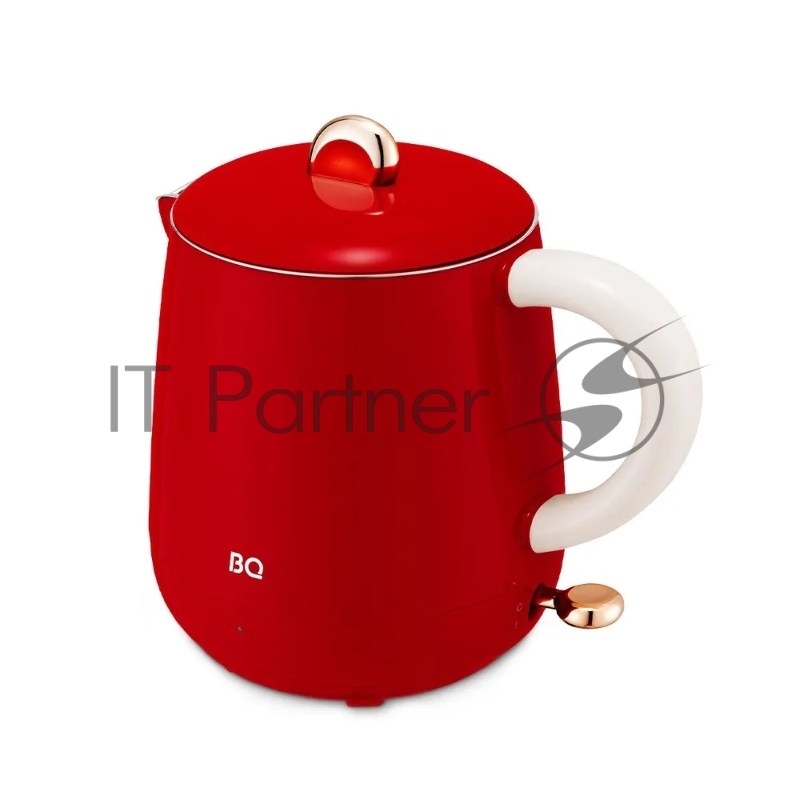 Чайник BQ KT1717P Red. Мощность:1000 Вт/Объем 0,6л/ Двухслойный корпус, внутренная колба из нержавеющей стали препятствует соприкоснавению пластика с кипящей водой, внешняя поверхность выполнена из высококачественного пластика - корпус не нагревается