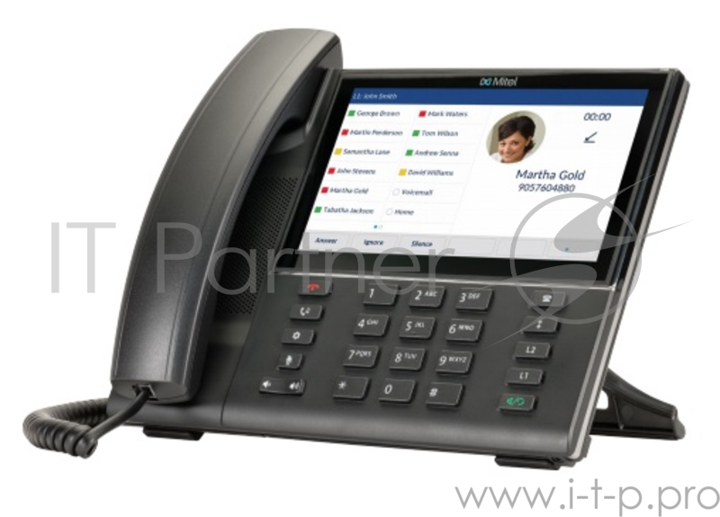 MITEL 6873i SIP Phone 7 800x480 touchscreen, BT 4.0, USB, 24 линии, 2 гигабитных порта (без блока п
