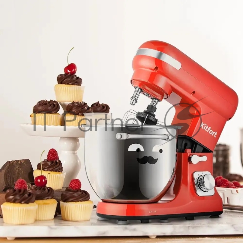 Миксер планетарный Kitfort КТ-3416-1 1400Вт красный
