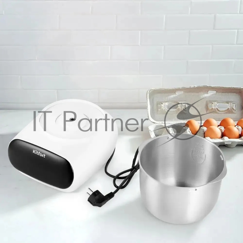 Миксер планетарный Kitfort КТ-3427 120Вт белый/черный