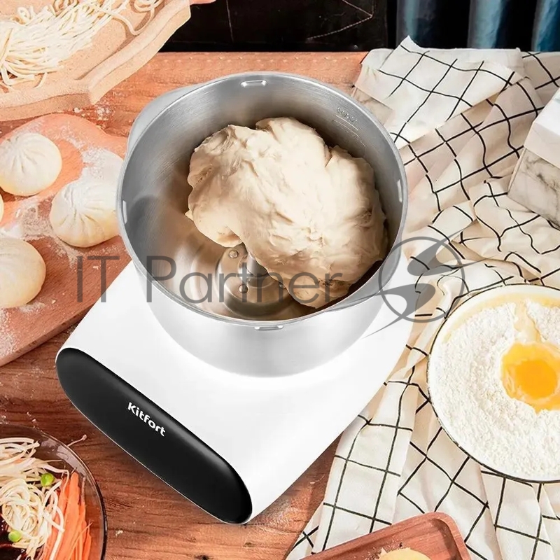 Миксер планетарный Kitfort КТ-3427 120Вт белый/черный