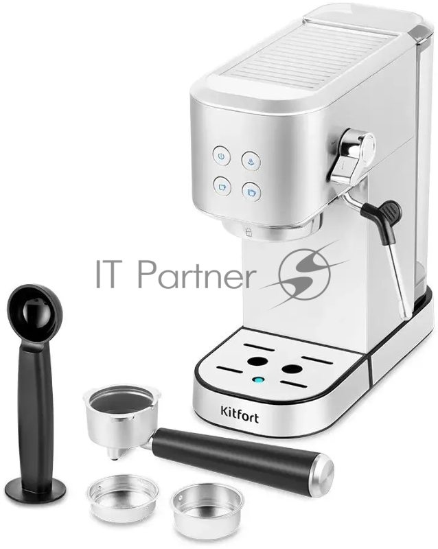 Кофеварка рожковая Kitfort КТ-7294 1350Вт серебристый