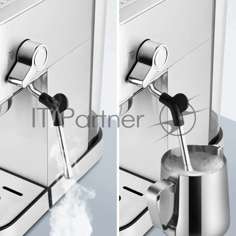 Кофеварка рожковая Kitfort КТ-7294 1350Вт серебристый