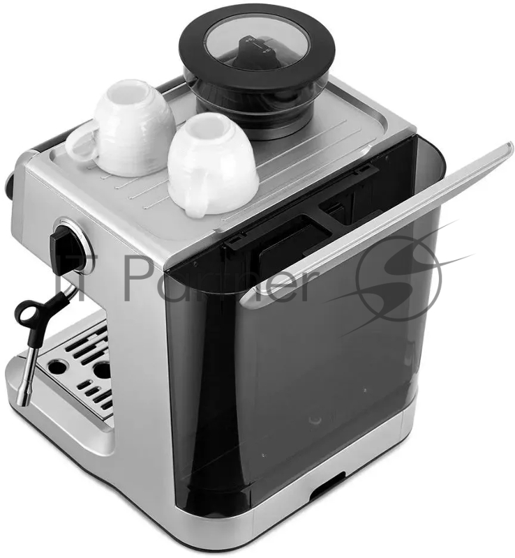 Кофеварка рожковая Kitfort КТ-7413 2250Вт нержавеющая сталь/черный