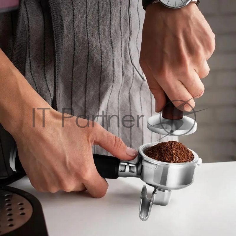 Кофеварка рожковая Kitfort КТ-7413 2250Вт нержавеющая сталь/черный