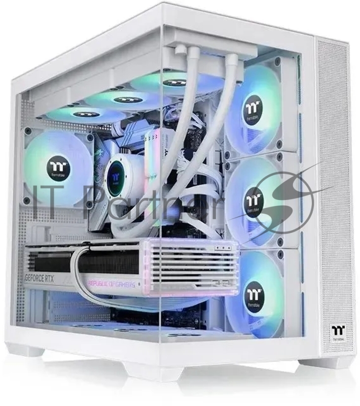 Корпус Thermaltake View 380 TG ARGB белый без БП ATX 6x120mm 2x140mm 1x200mm 2xUSB3.0 audio bott PSU