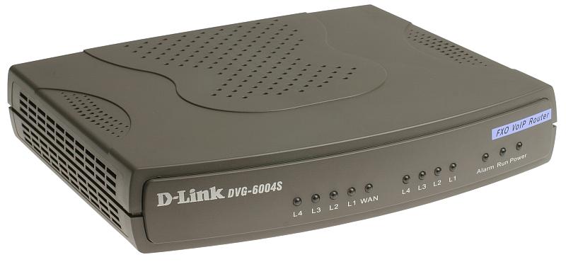 D-Link DVG-6004S, VoIP Gateway, 4хFXO, 4x10/100BASE-TX (LAN), 1x10/100BASE-TX (WAN)