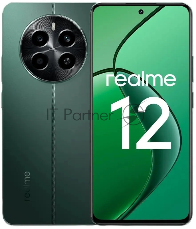 Смартфон Realme 12 4G 8/256Gb RMX3871 зеленый малахит (631011002500/631002001837)