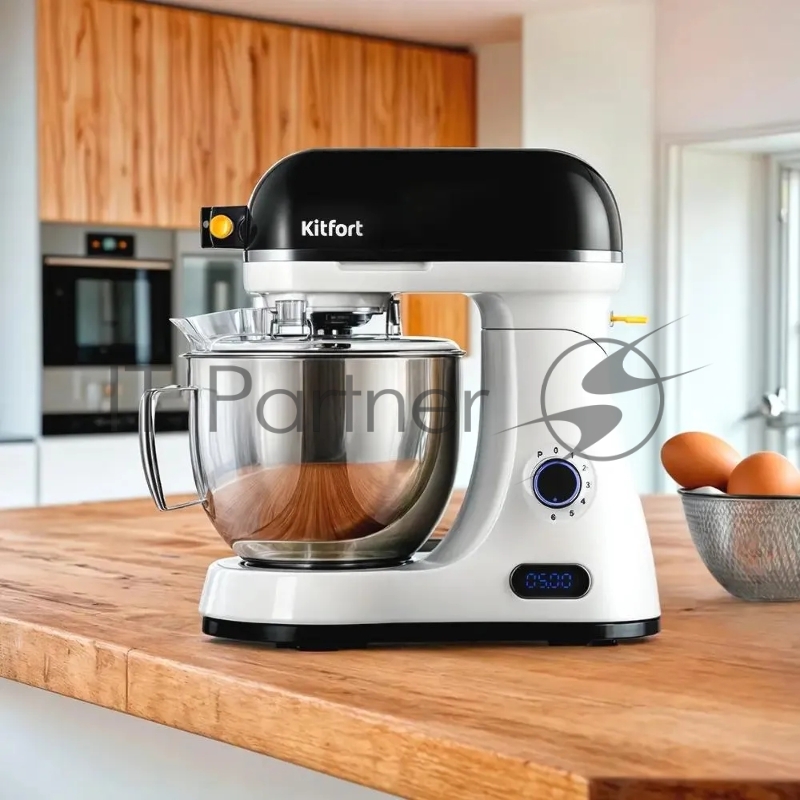 Миксер планетарный Kitfort КТ-3437 1600Вт белый/черный
