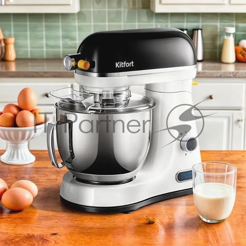 Миксер планетарный Kitfort КТ-3437 1600Вт белый/черный