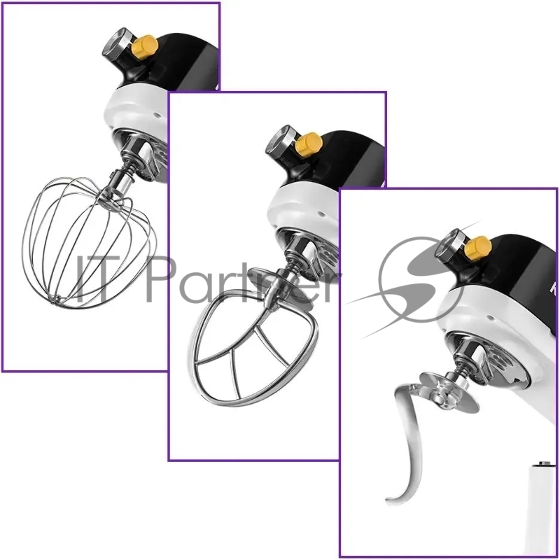 Миксер планетарный Kitfort КТ-3438 1600Вт белый/черный