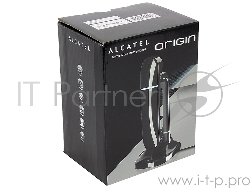 Телефон DECT ALCATEL ORIGIN BLACK АОН, Caller ID 20, 10 мелодий, Спикерфон