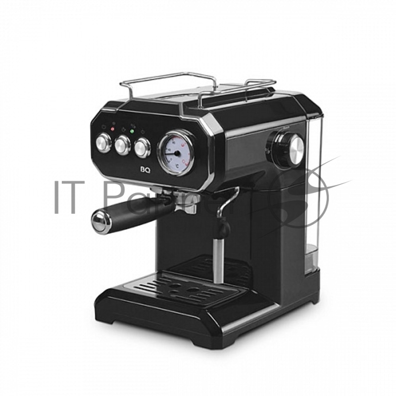 Кофеварка эспрессо BQ CM1722 Black, Мощность 850 Вт, Давление 15 бар, Объем 1.75 л, Итальянская помпа Ulka , Точный контроль температуры, Встроенный капучинатор, Платформа для хранения и подогрева чашек, Одновременное приготовление двух чашек кофе, Э