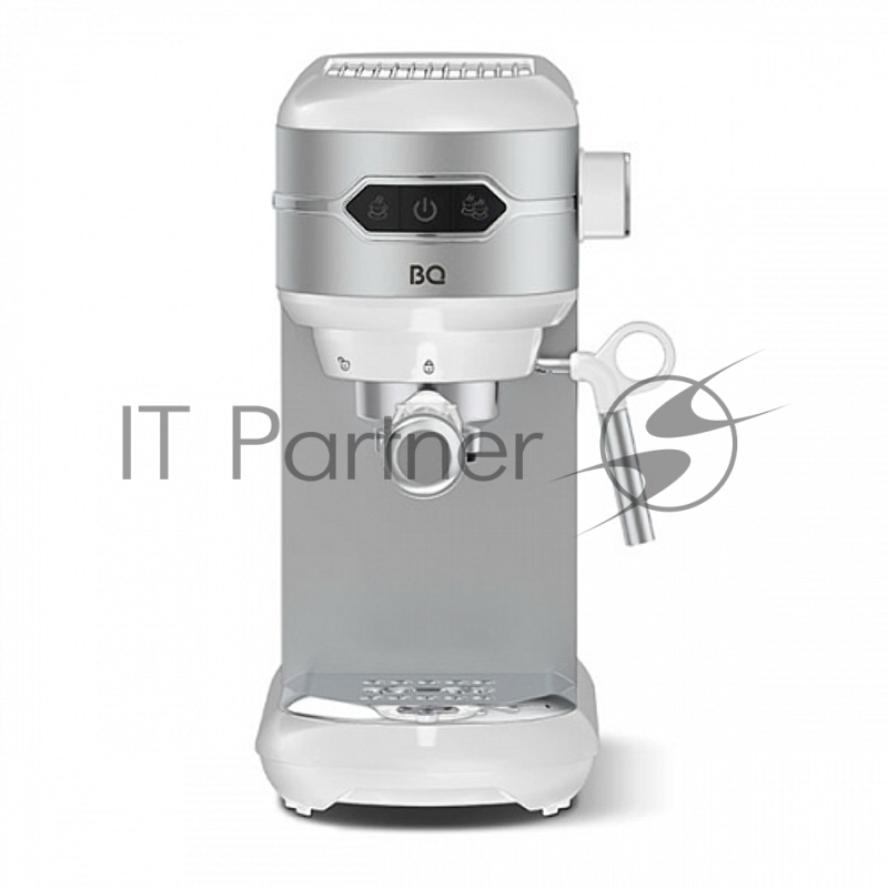 Кофеварка эспрессо BQ CM3001 Steel-White, Мощность 1450 Вт, Давление 15 бар, Объем 1 л, Система SafeFlap.