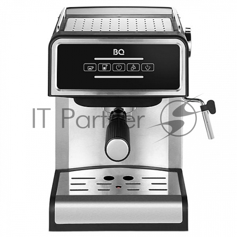 Кофеварка эспрессо BQ CM2000 Steel-Black, Мощность 850 Вт, Давление 15 бар, Объем 1.6 л, Итальянская помпа Ulka, Предварительное смачивание, Встроенный капучинатор, Платформа для хранения и подогрева чашек, Одновременное приготовление двух чашек кофе