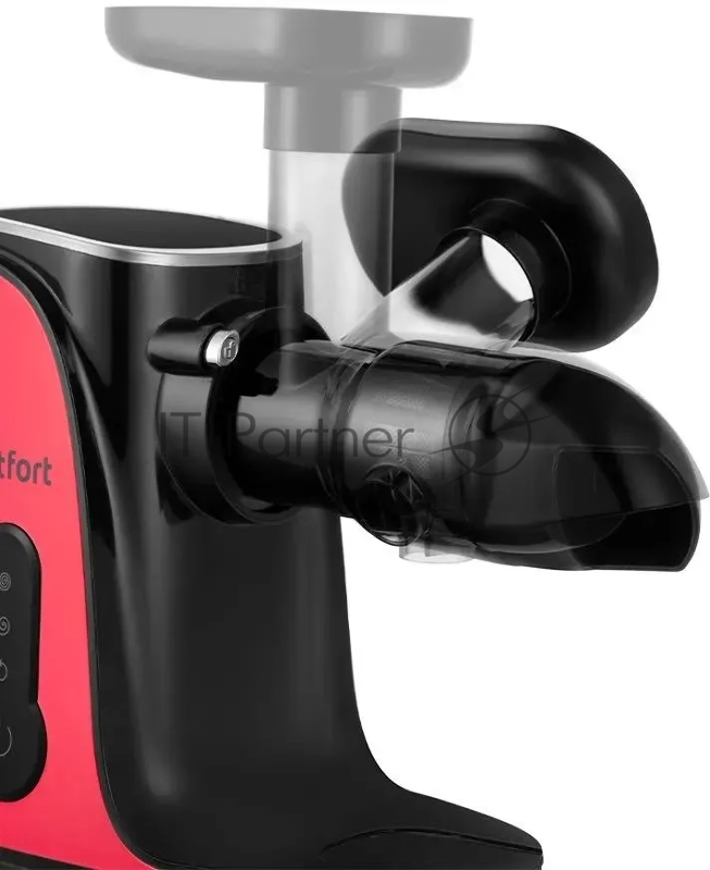 Соковыжималка шнековая Kitfort КТ-1141-1 150Вт рез.сок.:450мл. черный/малиновый