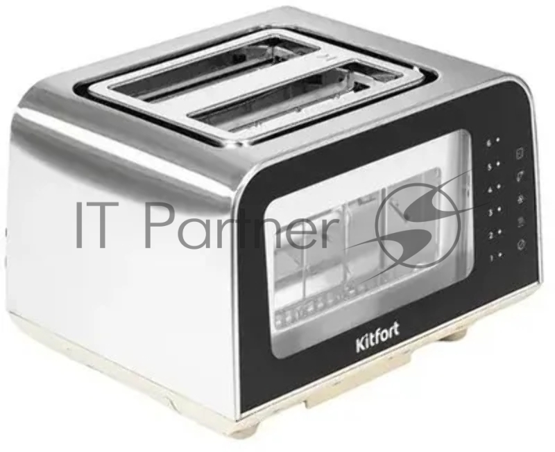 Тостер Kitfort КТ-6060 1100Вт бежевый/серебристый