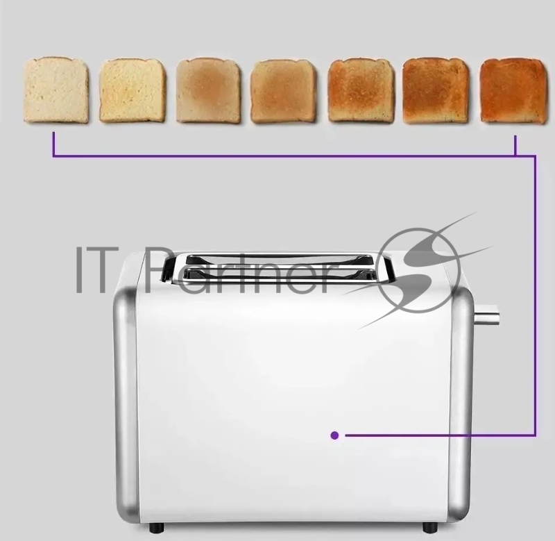 Тостер Kitfort КТ-6079 850Вт серебристый/черный