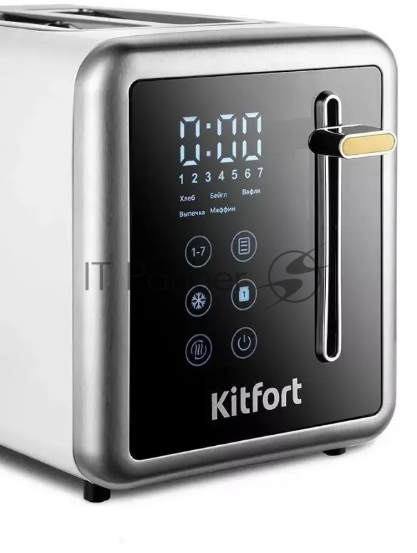 Тостер Kitfort КТ-6079 850Вт серебристый/черный