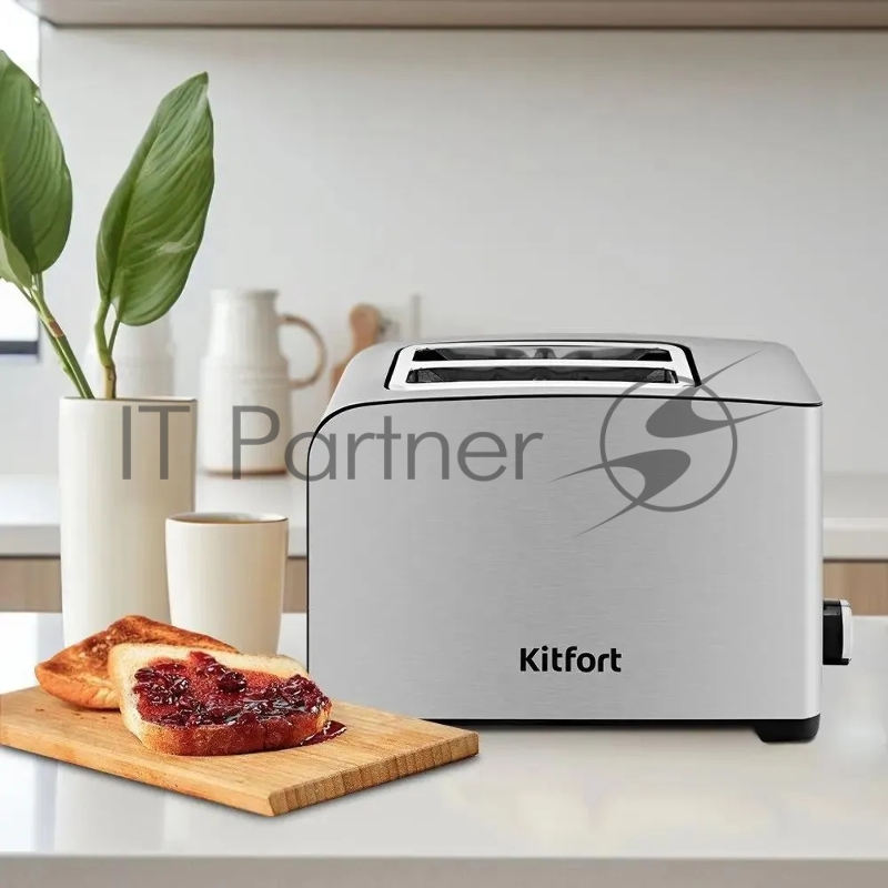 Тостер Kitfort КТ-6212 850Вт нержавеющая сталь