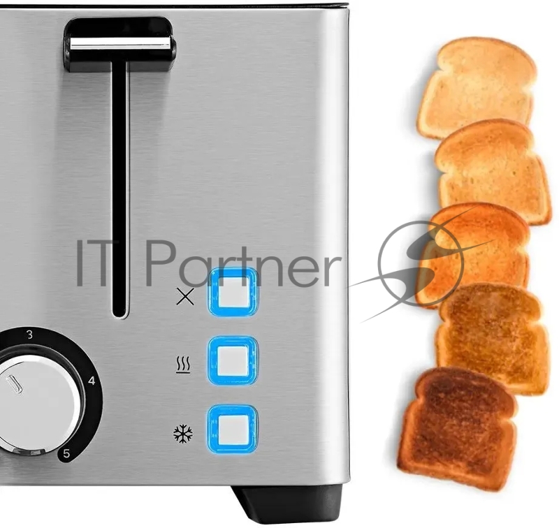 Тостер Kitfort КТ-6212 850Вт нержавеющая сталь