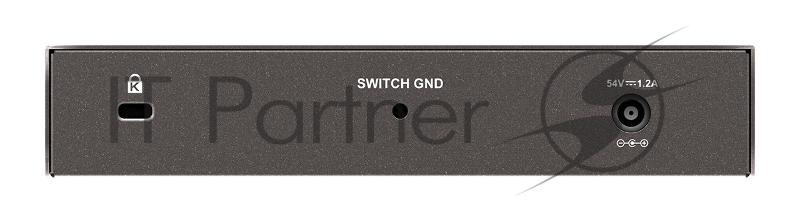 Коммутатор D-Link DGS-1008P/F1A 8G 4PoE+ 80W неуправляемый