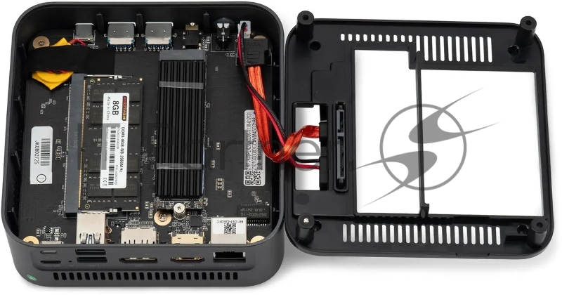 Неттоп IRU 110ALCN N100 (0.8) 8Gb SSD256Gb UHDG Windows 11 Professional GbitEth WiFi BT черный (2012495)