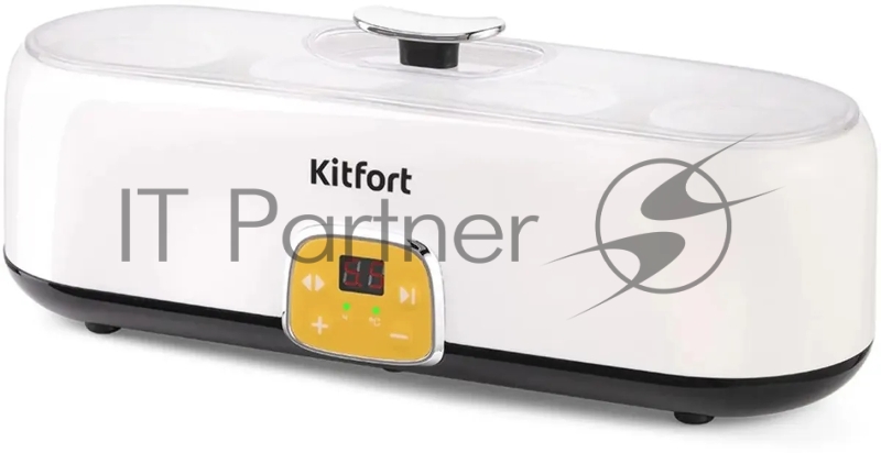 Йогуртница Kitfort КТ-6038 20Вт 4б. 200мл упр.:электрон. белый/черный