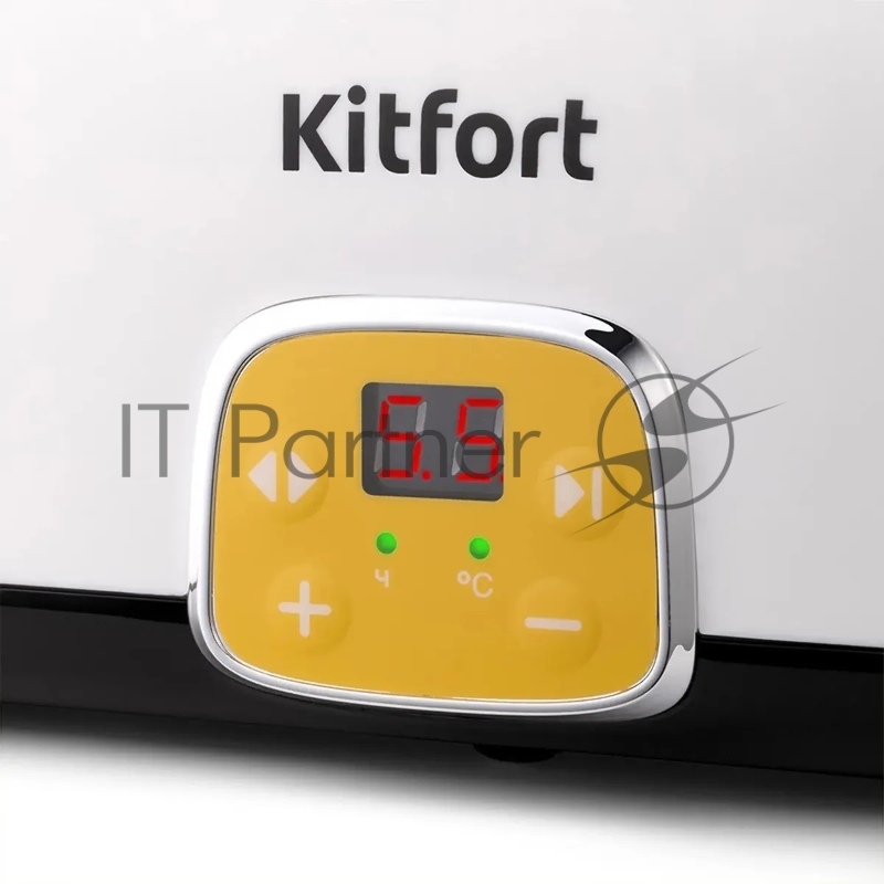 Йогуртница Kitfort КТ-6038 20Вт 4б. 200мл упр.:электрон. белый/черный