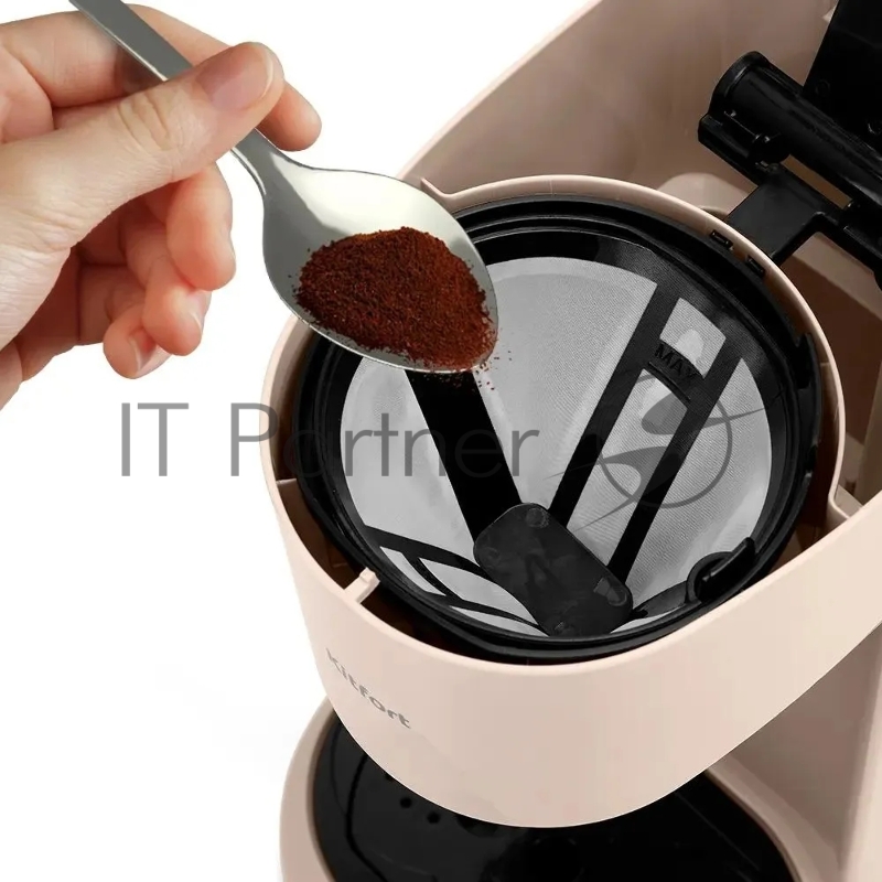 Кофеварка капельная Kitfort КТ-7303 800Вт бежевый/черный