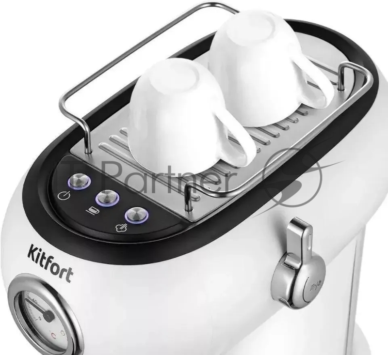 Кофеварка рожковая Kitfort КТ-7219 1100Вт белый