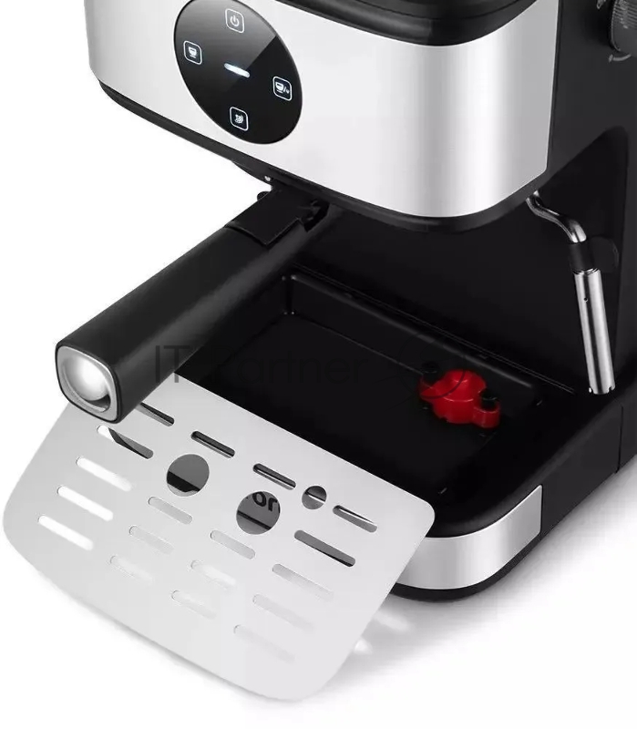 Кофеварка рожковая Kitfort КТ-7224 1100Вт нержавеющая сталь/черный